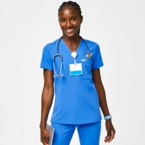 Figs Capri Blue Catarina scrub top medium